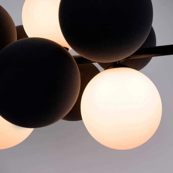 Lampa kulista wiesząca Vino ABR-GRAPPA-H-S Abruzzo balls czarne białe