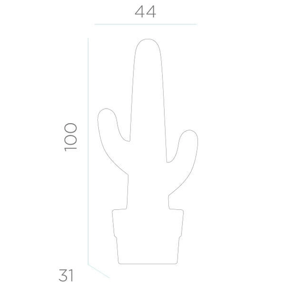 Podłogowa lampka tarasowa Kaktus LUMKL100TWLNW LED 1,2W 6000K IP54 biała