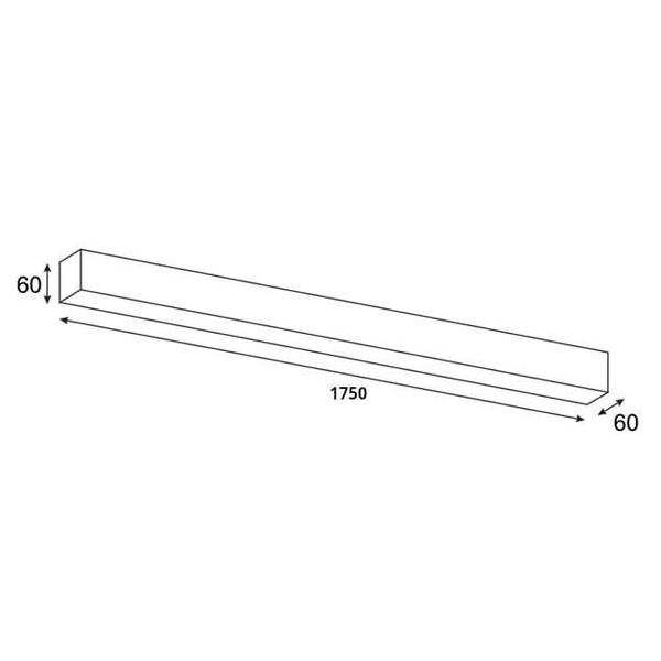 Liniowa lampa sufitowa Lupinus 3115014203-1 Elkim LED 48W 4000K czarna