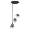 Potrójna lampa wisząca JAREVIA LE45122 LED 10W 3000K szklana szara