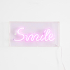 Lampa stołowa dekoracyjna Neon FM-NLB46 Zumaline LED smile różowa biała