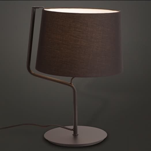 Lampka stołowa z abażurem CHICAGO T0029 Maxlight metal tkanina czarna