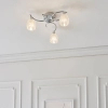 Salonowa lampa sufitowa Boyer BOYER-3CH szklana chrom przezroczysty