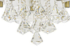 Glamour LAMPA sufitowa DRS8006/5 21QG Elem abażurowy plafon z łańcuszkami biały mosiądz