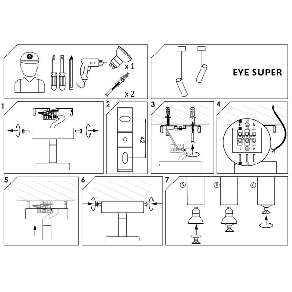 LAMPA sufitowa EYE SUPER A 6502 Nowodvorski metalowa OPRAWA spot tuba czarna