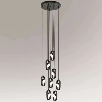 Industrialna LAMPA wisząca FUROKU 7952 Shilo regulowana OPRAWA metalowe reflektorki LED 36W 3000K zwis czarne