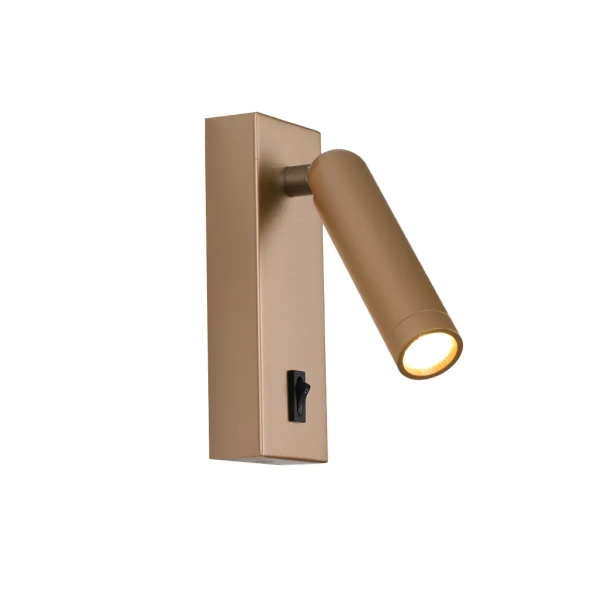 Metalowy ścienny kinkiet Nova WL-46376-1-GD LED 2,5W 3000K tuba złota