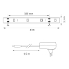 Pasek LED RGB 24W 314963 Polux taśma 5 metrów 400lm biała