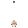 Zwisająca lampa Borka R31261936 RL Light koszyk druciak drewniana czarna