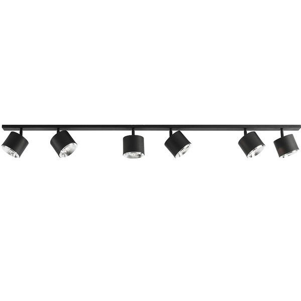 Regulowana lampa sufitowa BOT 1047PL_K metalowe tuby reflektorowe czarne