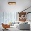 Sufitowa lampa sterowana pilotem Q-AKUSTIK brązowa 6423-79 1xLED 35W 2700-5000K kwadratowa