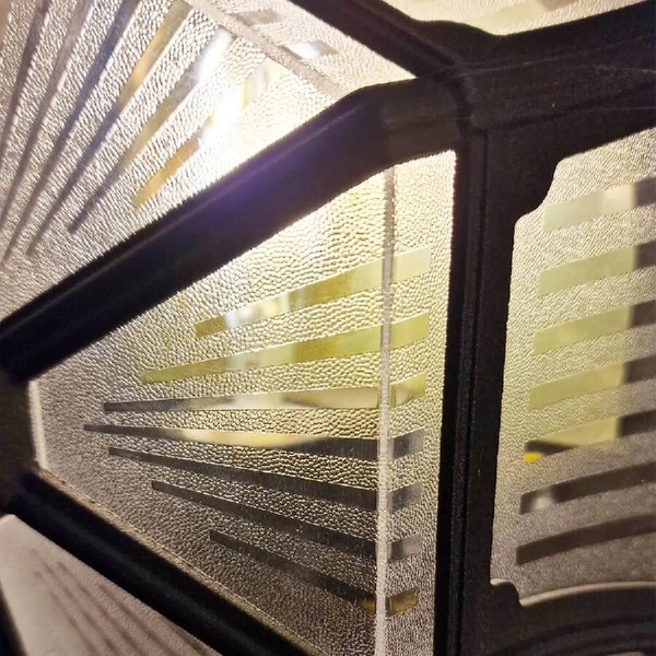 Plafon ścienny elewacyjny PR12-BLACK Elstead szklany czarny