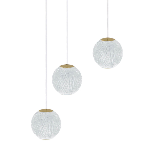 Lampa wisząca glamour EDEM AZ6020 Azzardo LED 21W 3000K przezroczysta złota