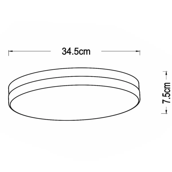 Przysufitowa lampa okrąg BISKIT 79111/36/30 LED 24W 2700K IP44 czarny