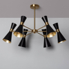 Wielopunktowa lampa sufitowa Libre ABR-LWS-6XE27 Abruzzo czarny złoty