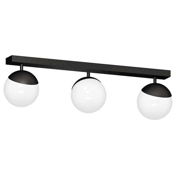 Skandynawska LAMPA sufitowa SFERA WOOD MLP5427 Milagro loftowa OPRAWA plafon szklane kule białe drewno