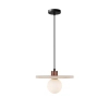 Lampa zwisająca do jadalni Lando P0650 nad stół kula kamień kremowy