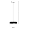 Metalowa lampa wisząca PRECIOSA ML0998 LED 25W 4000K glamour złota