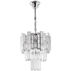 Kryształowa LAMPA wisząca VEN E1812/3 dekoracyjna OPRAWA glamour ZWIS na łańcuchu kryształki przezroczyste chrom
