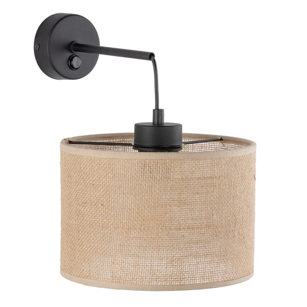 Kinkiet ekologiczny okrągły Juta 6858 TK Lighting rustykalna brązowa