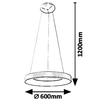LAMPA wisząca CARMELLA 5054 Rabalux okrągła OPRAWA metalowa ZWIS LED 50W 4000K pierścień ring złota