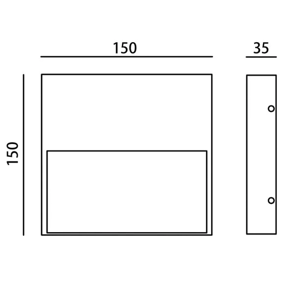 Elewacyjna lampa kwadratowa Fenis OWL-2685-3K Italux LED 3W 3000K IP54 czarny