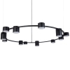 Żyrandol do jadalni okrąg Kodo 12 41339 nad stół downlight czarny