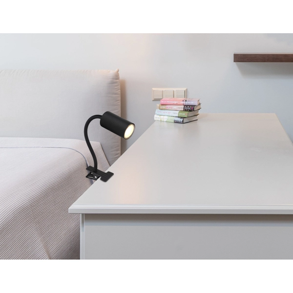 Stołowa lampa Robby 57911KB mocowana do blatu czarna