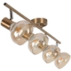 LAMPA sufitowa HOLLY 5550 Rabalux regulowana OPRAWA szklane reflektorki złote bursztynowe