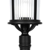 Stojąca lampa ogrodowa Miami K-8222 IP44 latarnia metalowa szklana czarna