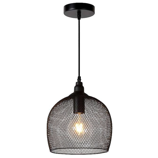 Industrialna lampa wisząca MESH 43404/22/30 zwis siatka kopuła loft czarna