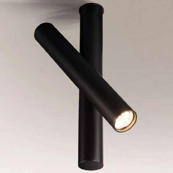 Downlight LAMPA sufitowa YABU 2243 Shilo metalowa OPRAWA tuby czarne