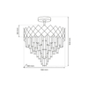 Sufitowa lampa kryształowa Carisma ML8888 Milagro glamour chrom