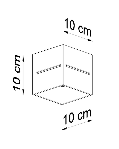 Plafon LAMPA sufitowa SL.0209 metalowa OPRAWA kwadratowa kostka cube biała