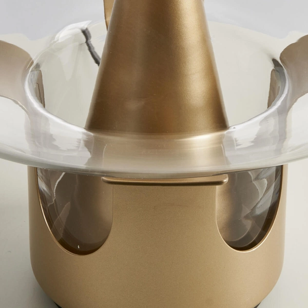 Nocna lampka do sypialni FATA ST-7278-S GOLD bubble przezroczysta złoty