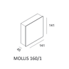 Kinkiet LED Mollis 616001103 Elkim 1W 3000K do salonu kostka czarna