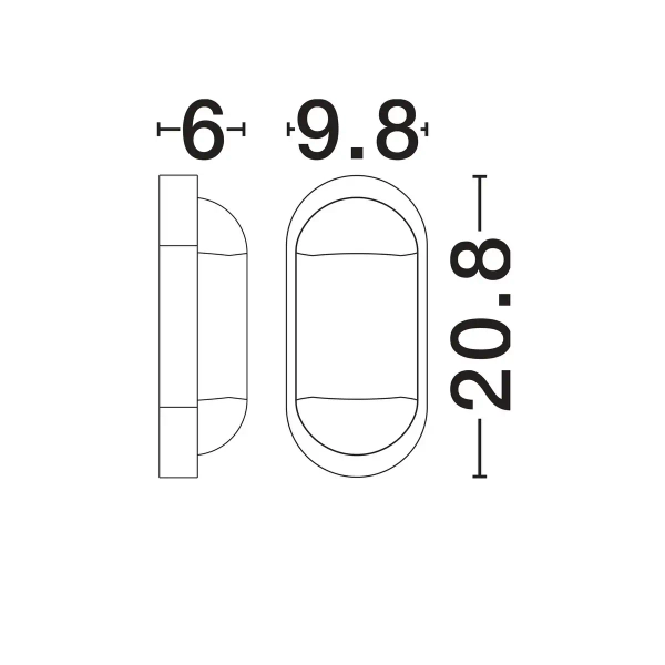 Zewnętrzna owalna lampa ścienna SOVANDO LE75251 LED 11W 3000K IP65 biała