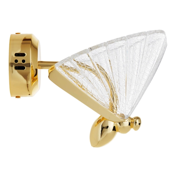 Szklana lampa ścienna Bee ST-W0612-1B LED 7W 3000K metal szkło motyl złota
