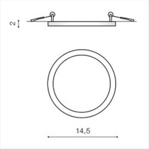 Minimalistyczny wpust Slim AZ2842 LED 12W 4000K do zabudowy biały