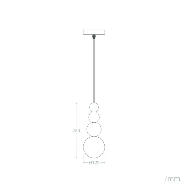 Kulista lampa wisząca Dizzaro ABR-LWSM-DIZZ2 szklana do salonu biała