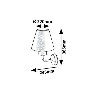 Elewacyjna LAMPA ścienna FAVARA 8844 Rabalux metalowa OPRAWA industrialna zewnętrzna outdoor IP44 czarna biała