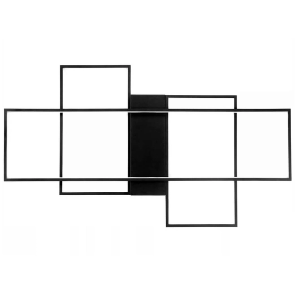 Lampa sufitowa ze zmienną barwą 544 Domeno LED 123W z pilotem czarna