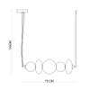 Metalowa lampa zwis Sonte PND-24352-40W-AB-AMB Italux LED 40W 3000K bursztynowa