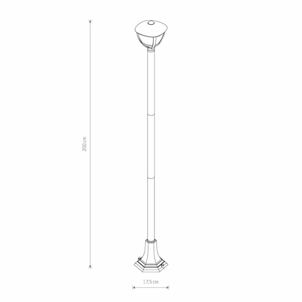 Ogrodowa lampa stojąca Amelia 10498 IP44 latarnia metalowa czarna