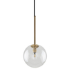 Wisząca lampa do jadalni Nilos 5941 nad stół bubble złota przezroczysta