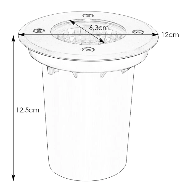 Spot gruntowy Garden 108536 Markslojd LED 6W 3000K IP44 okrągły czarny