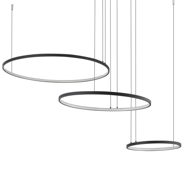Lampa wisząca do salonu ring Circolo 10817 Nowodvorski LED 45W 3000K czarna