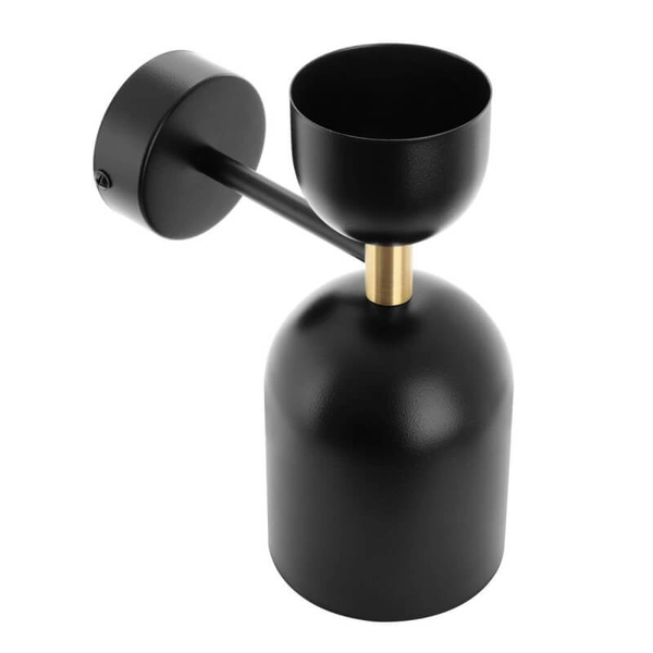 Metalowa lampa ścienna Supuru SUK13020 do salonu czarna mosiądz