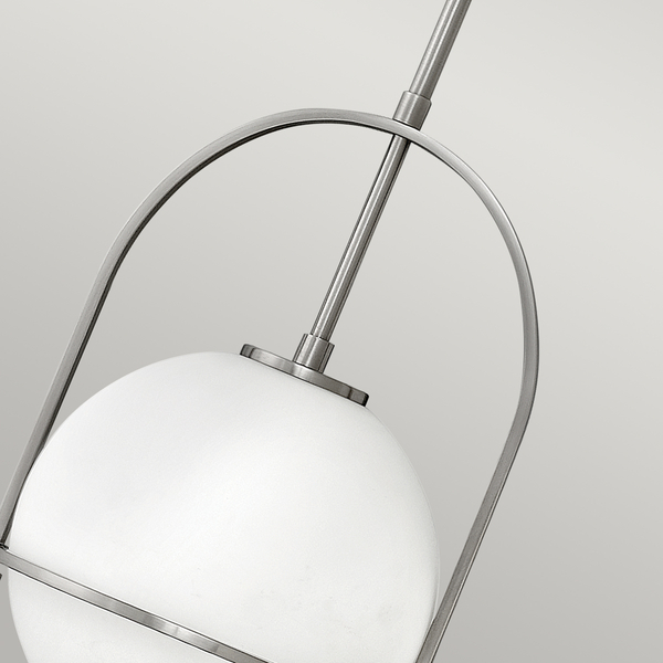 Lampa wisząca retro QN-SOMERSET-P-O-BN szklana nikiel