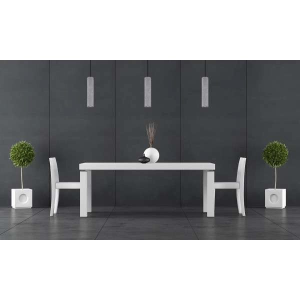 Wisząca LAMPA betonowa SL.0653 okrągła OPRAWA tuba zwis szary czarny